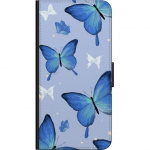 Wallet case for Xiaomi Redmi Note 10S with Blue butterflies design