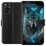 Wallet case for Xiaomi Redmi Note 11 with Wolf design