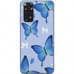 Mobile case for Xiaomi Redmi Note 11 with Blue butterflies design