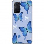 Mobile case for Xiaomi Redmi Note 11 Pro with Blue butterflies design