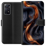 Wallet case for Xiaomi Redmi Note 11 Pro 5G with Fiery silk design