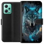 Wallet case for Xiaomi Redmi Note 12 with Wolf design