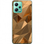 Mobile case for Xiaomi Redmi Note 12 with 3D Gold design