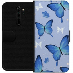 Wallet case for Xiaomi Redmi Note 8 Pro with Blue butterflies design