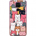 Mobile case for Xiaomi Redmi Note 9 with Cat pattern design