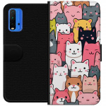 Wallet case for Xiaomi Redmi Note 9 4G with Cat pattern design Wallet case for Xiaomi Redmi Note 9 4G with Cat pattern design