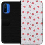 Wallet case for Xiaomi Redmi Note 9 4G with Strawberries design Wallet case for Xiaomi Redmi Note 9 4G with Strawberries design