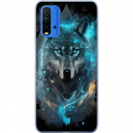 Mobile case for Xiaomi Redmi Note 9 4G with Wolf design