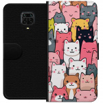 Wallet case for Xiaomi Redmi Note 9S with Cat pattern design