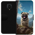 Wallet case for Xiaomi Redmi Note 9S with Happy Dog design
