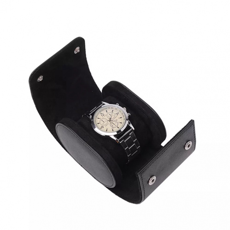 Resefodral i PU-läder 1 klocka, Svart