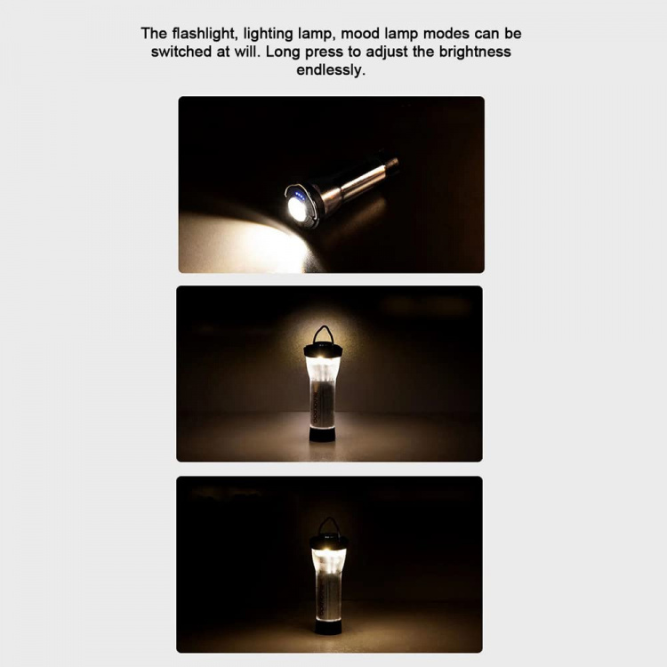 Multifunktionell Campinglampa – uppladdningsbar  Multifunktionell Campinglampa – uppladdningsbar
