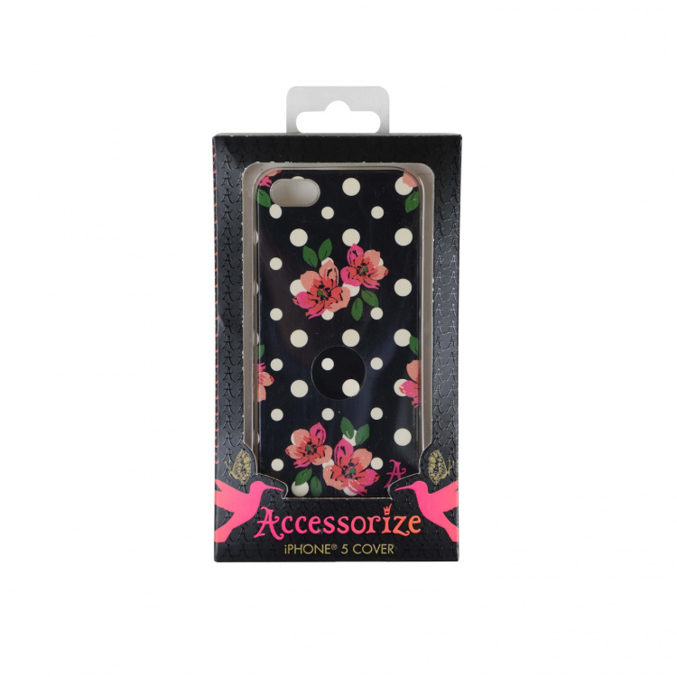 ACCESSORIZE Wallet iPhone4 Polka Black