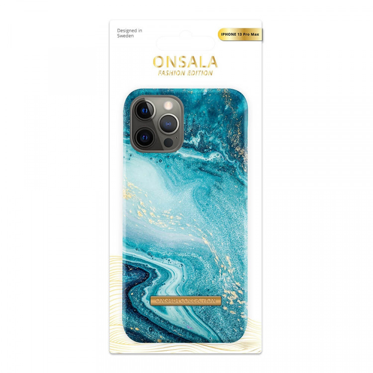 Onsala Wallet Case Soft Blue Sea Marble - iPhone 13 Pro Max Onsala Wallet Case Soft Blue Sea Marble - iPhone 13 Pro Max