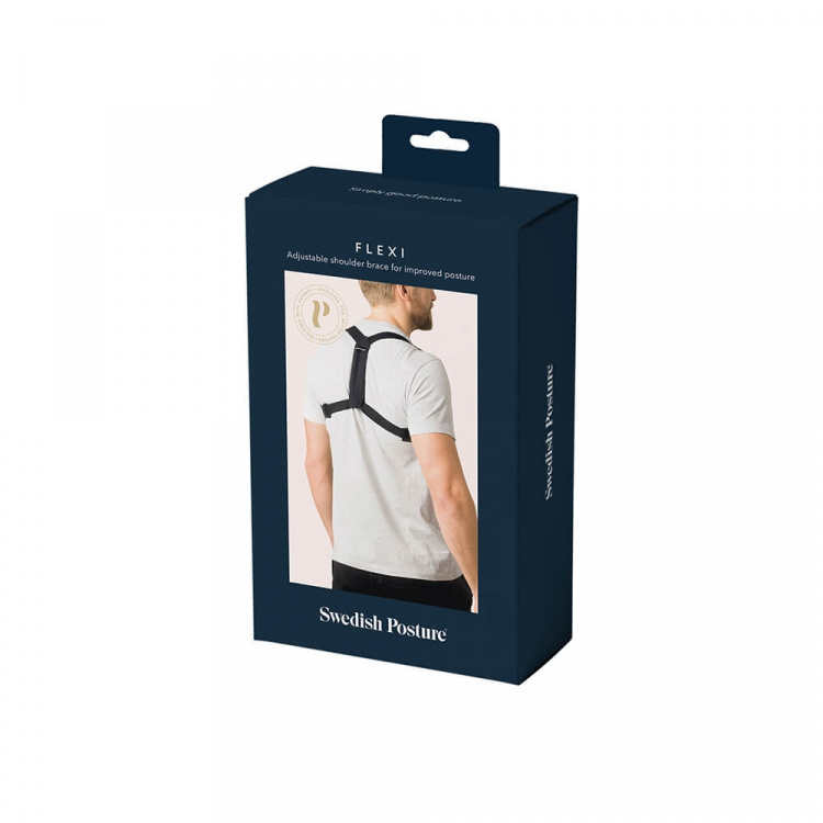 SWEDISH POSTURE Flexi Posture Brace Black One-Size