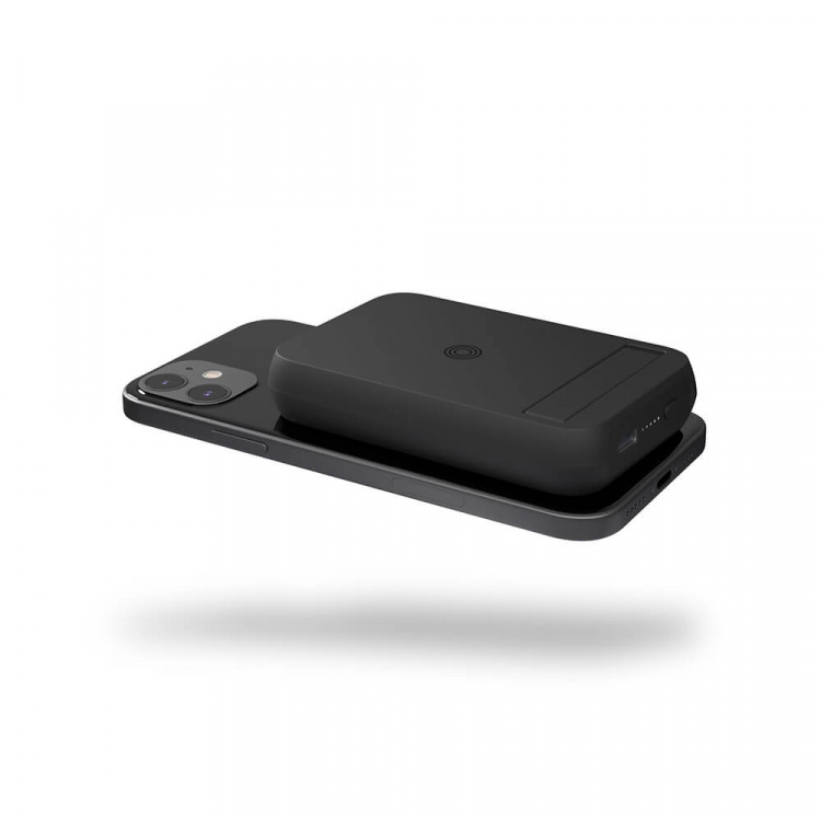 Zens Magnetic Qi Powerbank One Side 4000mAh, Qi Rechargeable Black
