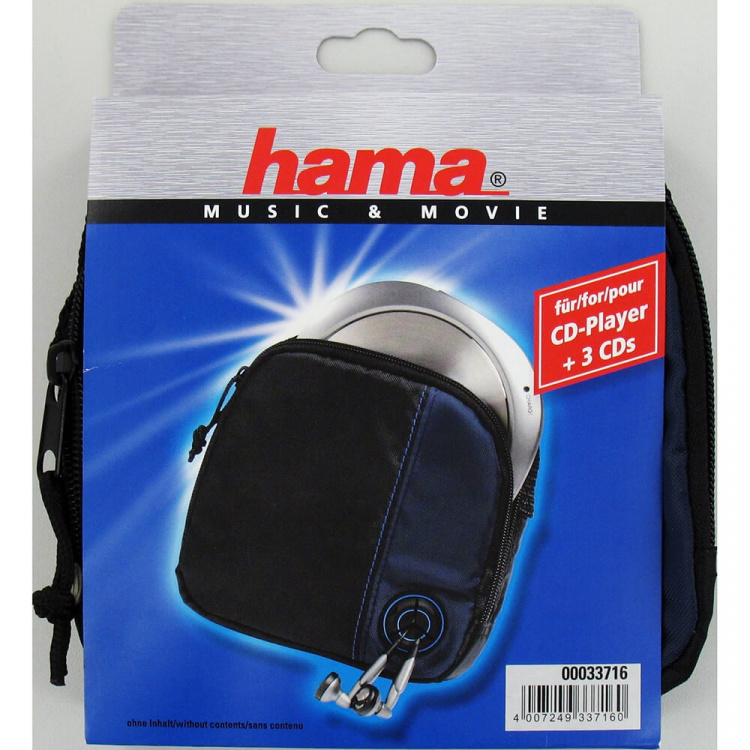 Hama CD-player Bag incl. 3x CDs Black/Blue