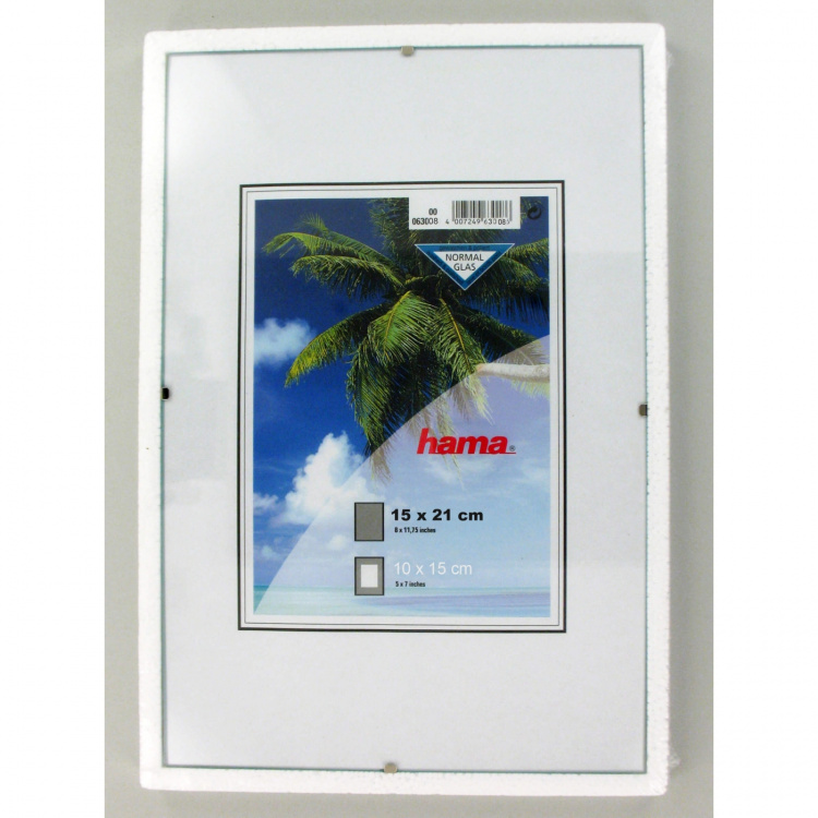 Hama Clip-Fix Frameless Picture Ho lder, normal glass, 15 x21 cm