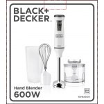 BLACK+DECKER Hand Blender With Accessories 600W White