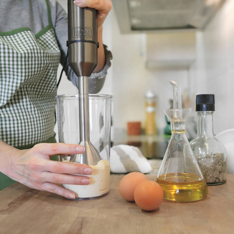 BLACK+DECKER Hand Blender 1000W Brushed Steel