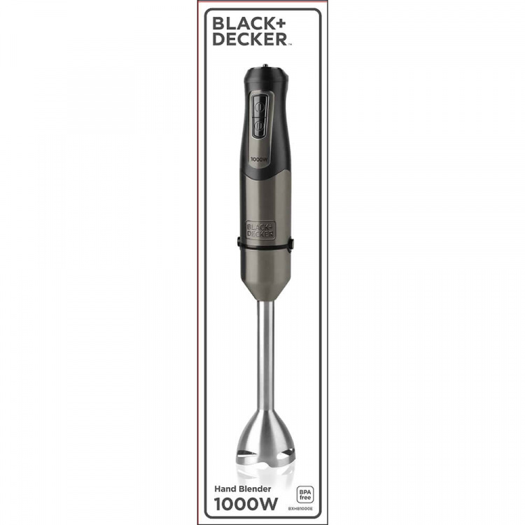 BLACK+DECKER Hand Blender 1000W Brushed Steel