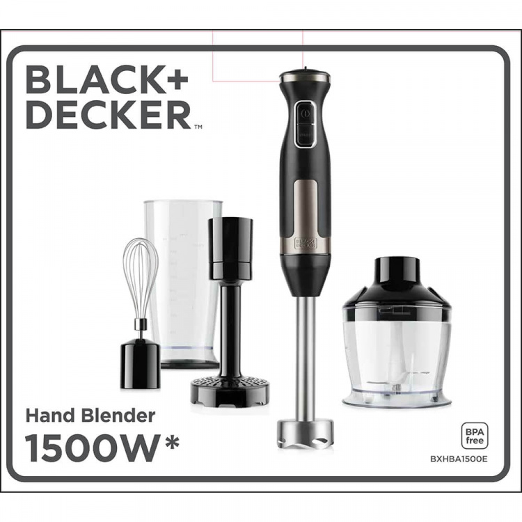 BLACK+DECKER Hand Blender 1500W With Accessories BLACK+DECKER Hand Blender 1500W With Accessories
