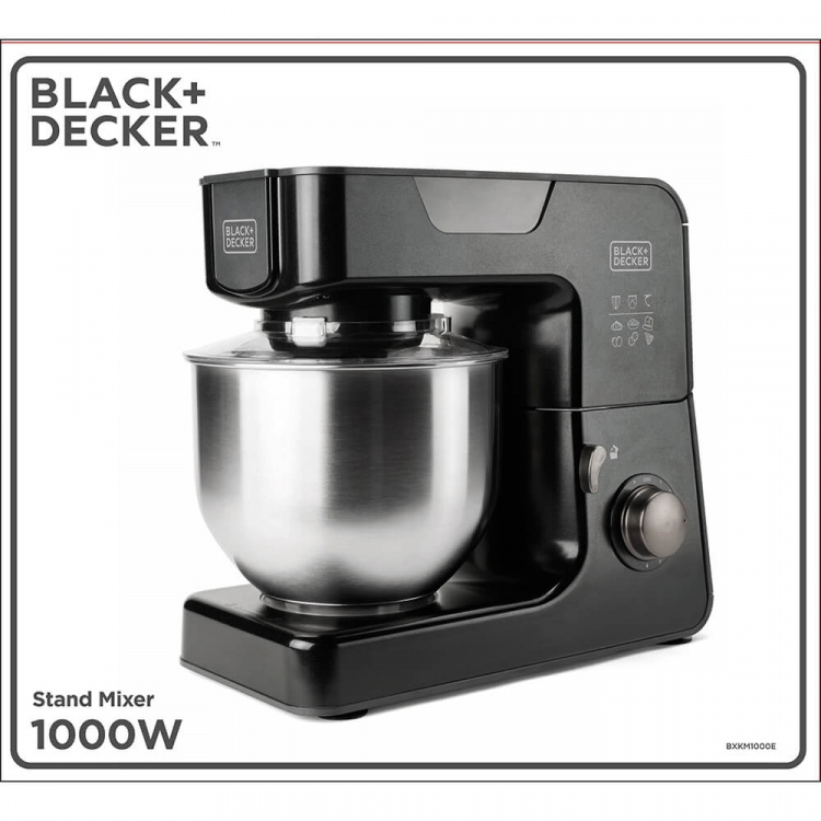 BLACK+DECKER Stand Mixer 1000W Black BLACK+DECKER Stand Mixer 1000W Black