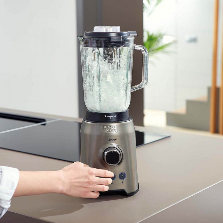 BLACK+DECKER Blender 1200W Brushed Steel