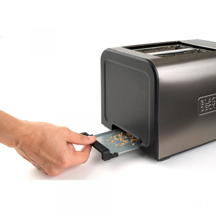 BLACK+DECKER Toaster 2-Slice Brushed Steel BLACK+DECKER Toaster 2-Slice Brushed Steel