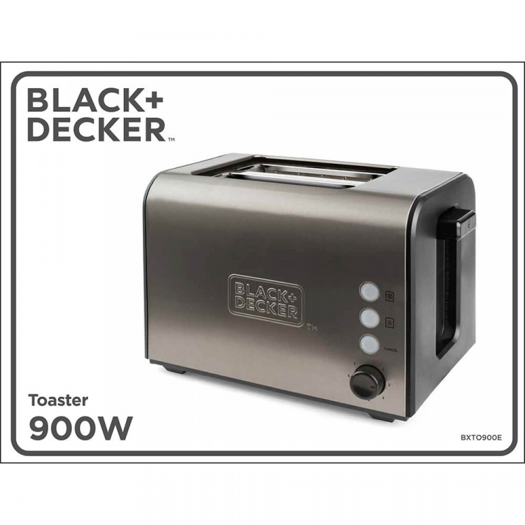 BLACK+DECKER Toaster 2-Slice Brushed Steel BLACK+DECKER Toaster 2-Slice Brushed Steel
