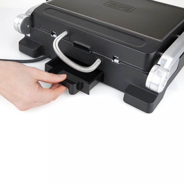 BLACK+DECKER Table grill, Extra Platta 2000W, Brushed Steel BLACK+DECKER Table grill, Extra Platta 2000W, Brushed Steel