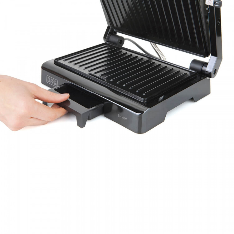 BLACK+DECKER 1000W grill with 23x14.5 surface plates BLACK+DECKER 1000W grill with 23x14.5 surface plates