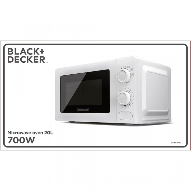 BLACK+DECKER Microwave 20 L 700W White