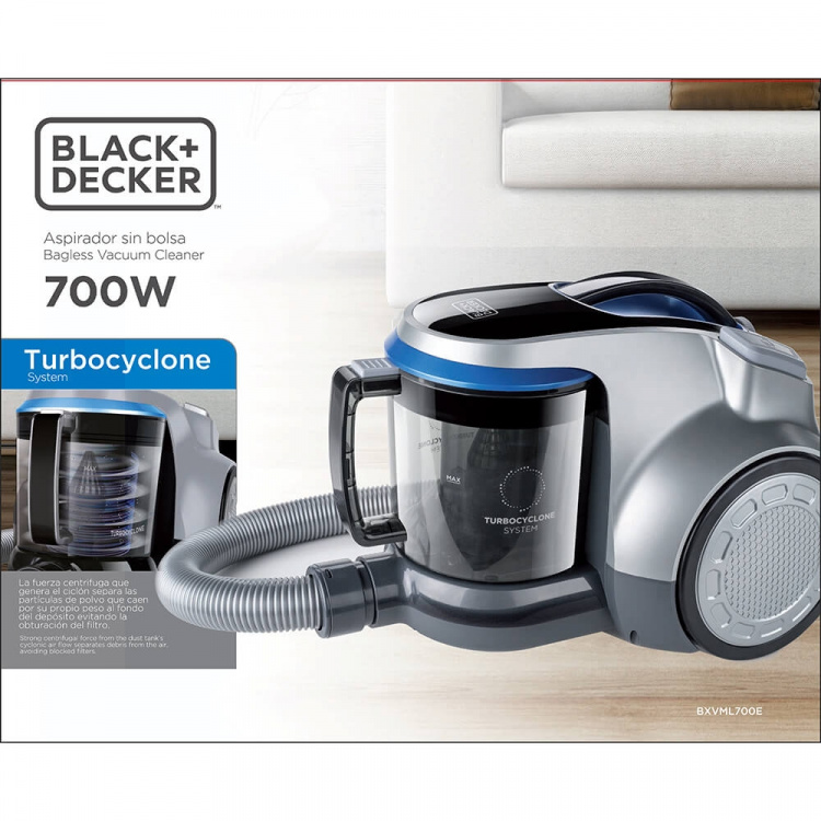 BLACK+DECKER Bagless vacuum cleaner 700W BLACK+DECKER Bagless vacuum cleaner 700W