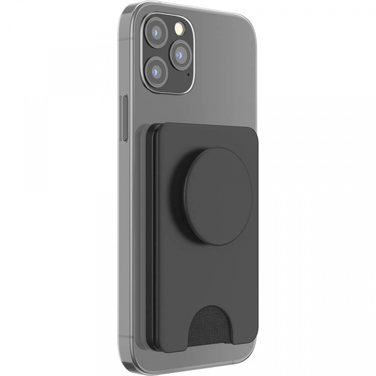 PopSockets PopWallet+ for Magsafe with Grip Black