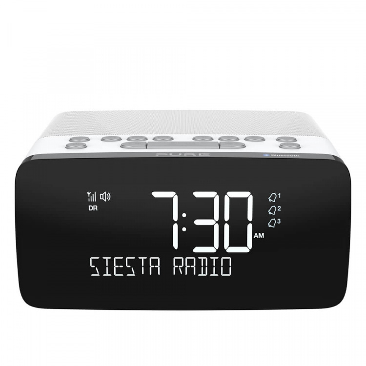 Pure FM/DAB/DAB+/BT/Qi Siesta Charge Clockradio Polar
