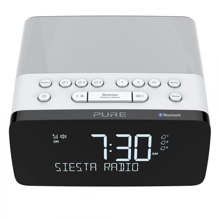 Pure FM/DAB/DAB+/BT/Qi Siesta Charge Clockradio Polar