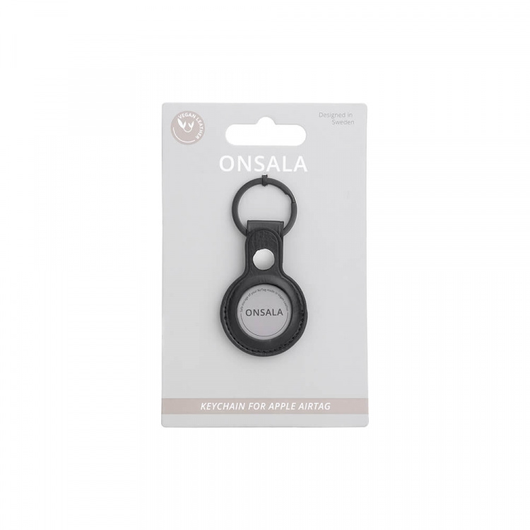 ONSALA Airtag Holder Black with Keyring ONSALA Airtag Holder Black with Keyring
