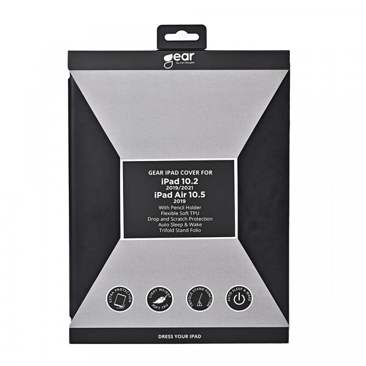 Gear Tablet Cover Black iPad 10.2