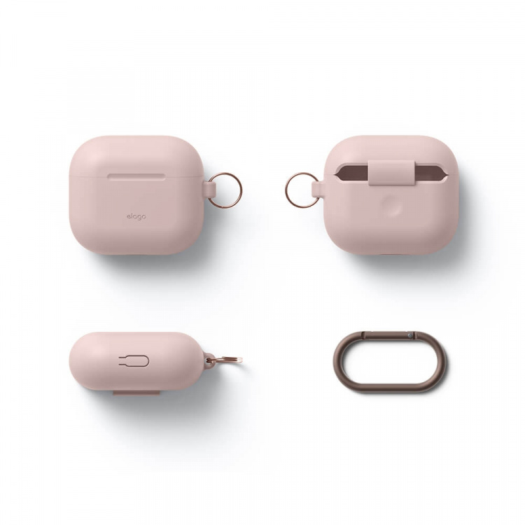 Elago AirPod 3 Hang Silicon Case Sand Pink Elago AirPod 3 Hang Silicon Case Sand Pink