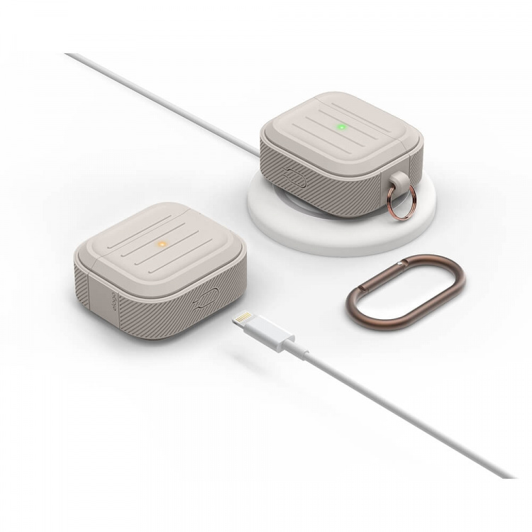 Elago AirPods 3 Armor Hang Case Stone Elago AirPods 3 Armor Hang Case Stone