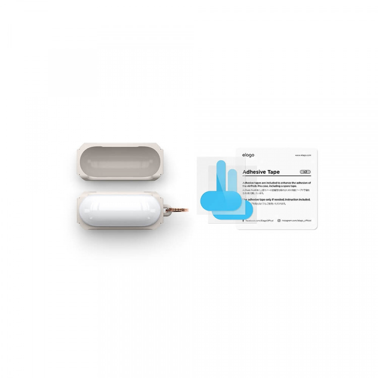 Elago AirPods 3 Armor Hang Case Stone Elago AirPods 3 Armor Hang Case Stone