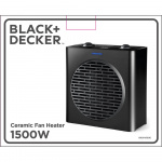 BLACK+DECKER Fan Heater 1500W Black BLACK+DECKER Fan Heater 1500W Black
