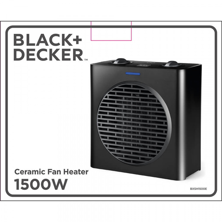 BLACK+DECKER Fan Heater 1500W Black BLACK+DECKER Fan Heater 1500W Black