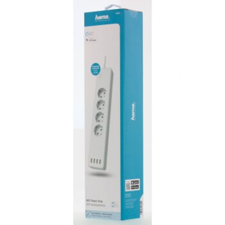 Hama WiFi Power strip 4-way, Overload Protection Hama WiFi Power strip 4-way, Overload Protection