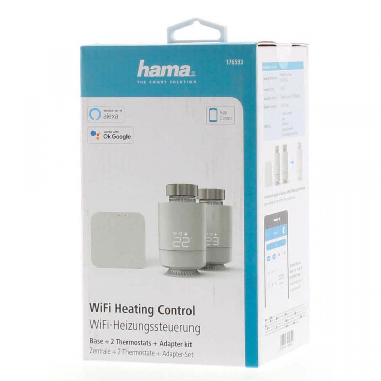 Hama WiFi Smart Radiator Thermostat 2-pack Central Control Hama WiFi Smart Radiator Thermostat 2-pack Central Control