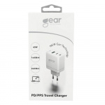 Gear Charger GAN 220V 2xUSB-C + 1xUSB-A PD/PPS 65W White