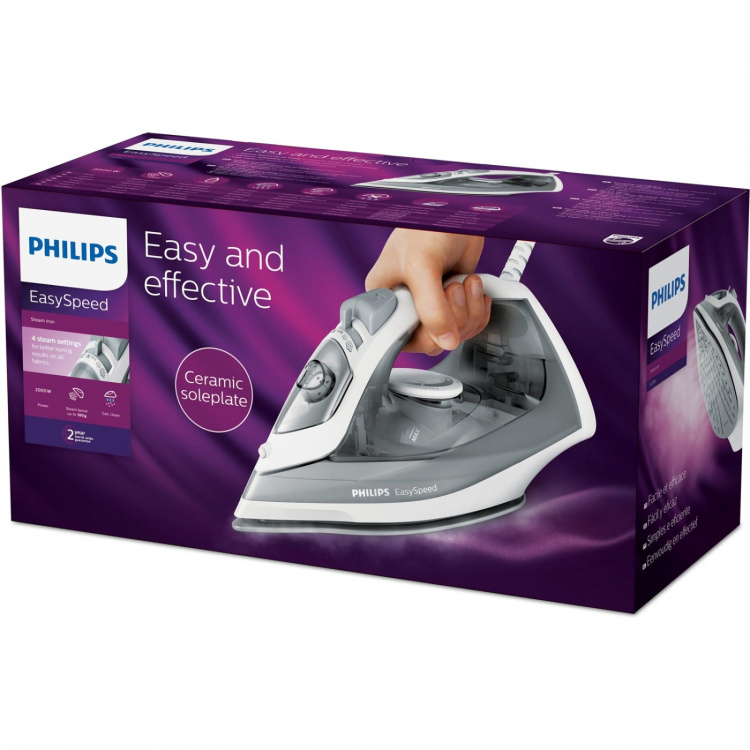 Philips Steam iron GC1751/80 2000Watt Ceramic soleplate Philips Steam iron GC1751/80 2000Watt Ceramic soleplate