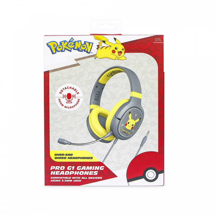 Pokémon Pikachu Gaming Headphone/Headset, Over-Ear, Boom Mic Pokémon Pikachu Gaming Headphone/Headset, Over-Ear, Boom Mic