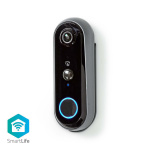 Nedis SmartLife Video Doorbell | Battery Powered | Full HD 1080p | Cloud Storage (optional) / microSD (not included) | IP54 | With motion sensor | Night vision | Grey